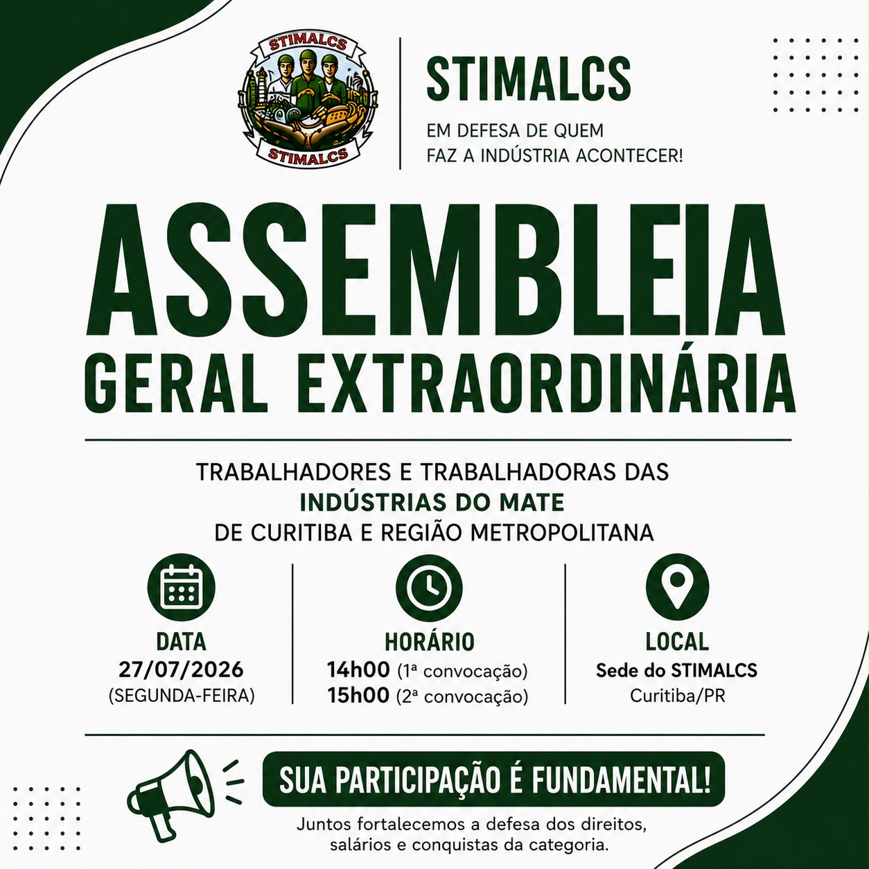ASSEMBLEIA RENOVAÇÃO CCT 2026/2027 - MATE